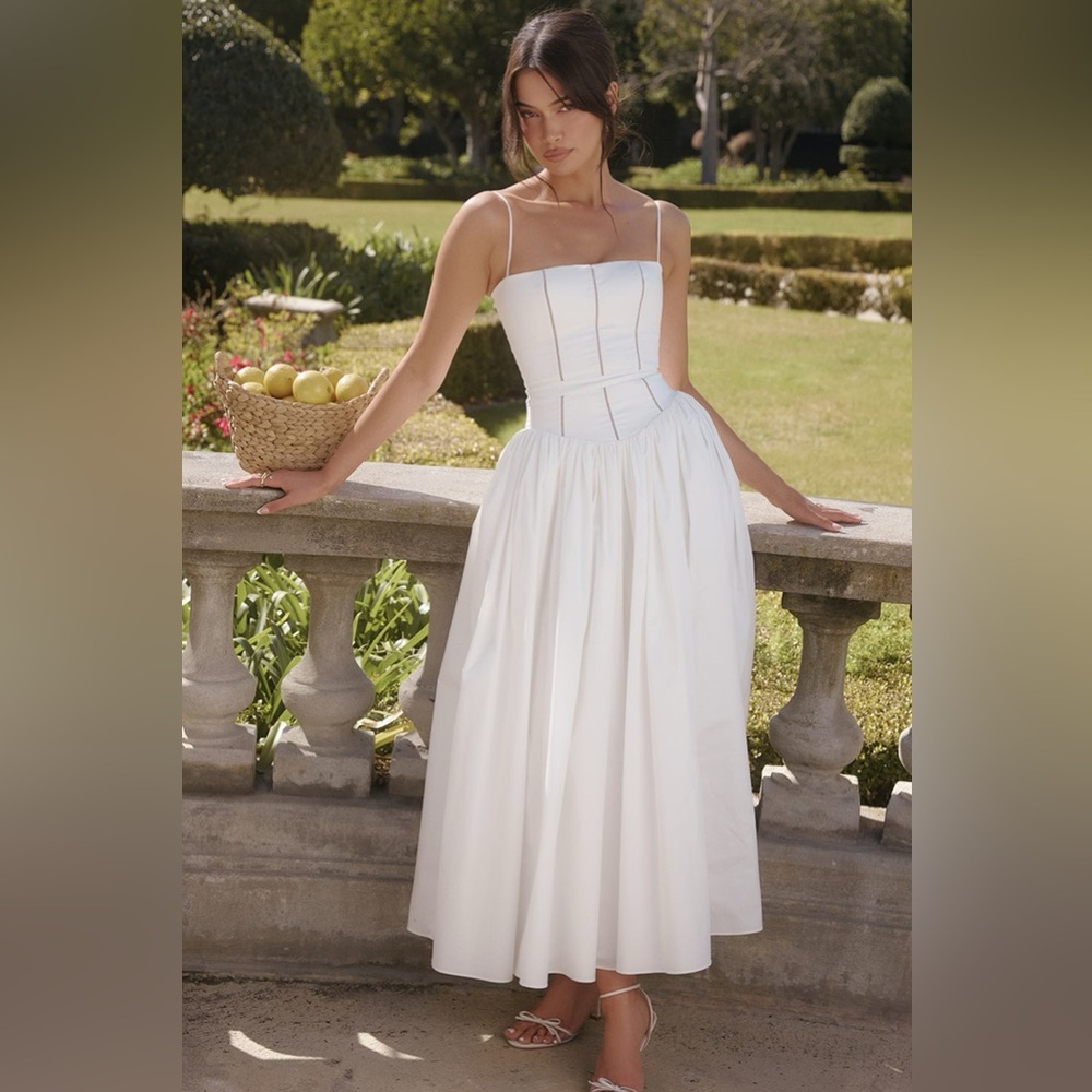 House of CB Ysabella White Corset Dress Bridal
